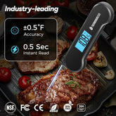 Instant Read Meat Thermometer Digital 0.5 Sec ±0.5℉ Waterproof BBQ Grill