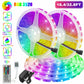 32FT LED Strip Lights Remote Control Bedroom Waterproof for Indoor Outdoor Use