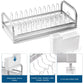Dish Drying Rack for Small Kitchen Counter, 304 Stainless Steel Small Dish Ra...