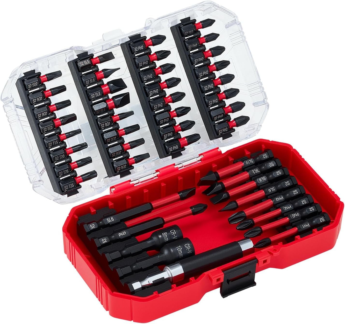 45-Piece Magnetic Screwdriver Bit Set, Black Finish, W/ Storage Case