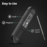 Instant Read Meat Thermometer Digital 0.5 Sec ±0.5℉ Waterproof BBQ Grill