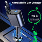 Retractable Car Charger 4In1 Fast Car Phone 16 Charger 120W USB Type C Cable Lot