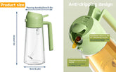 16Oz Olive Oil Dispenser Bottle 2 in 1 Sprayer Pourer Glass for Kitchen Cooking