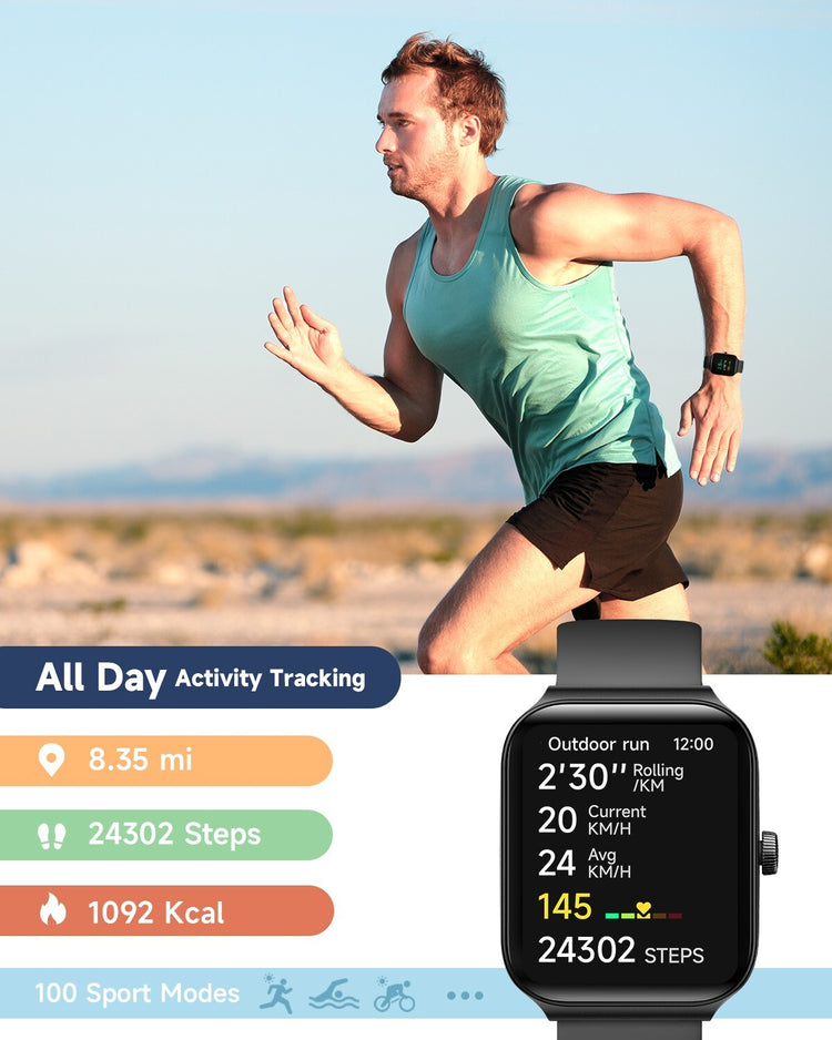 2025 Smart Watch for Men/Women, Waterproof Smartwatch Bluetooth Iphone Android