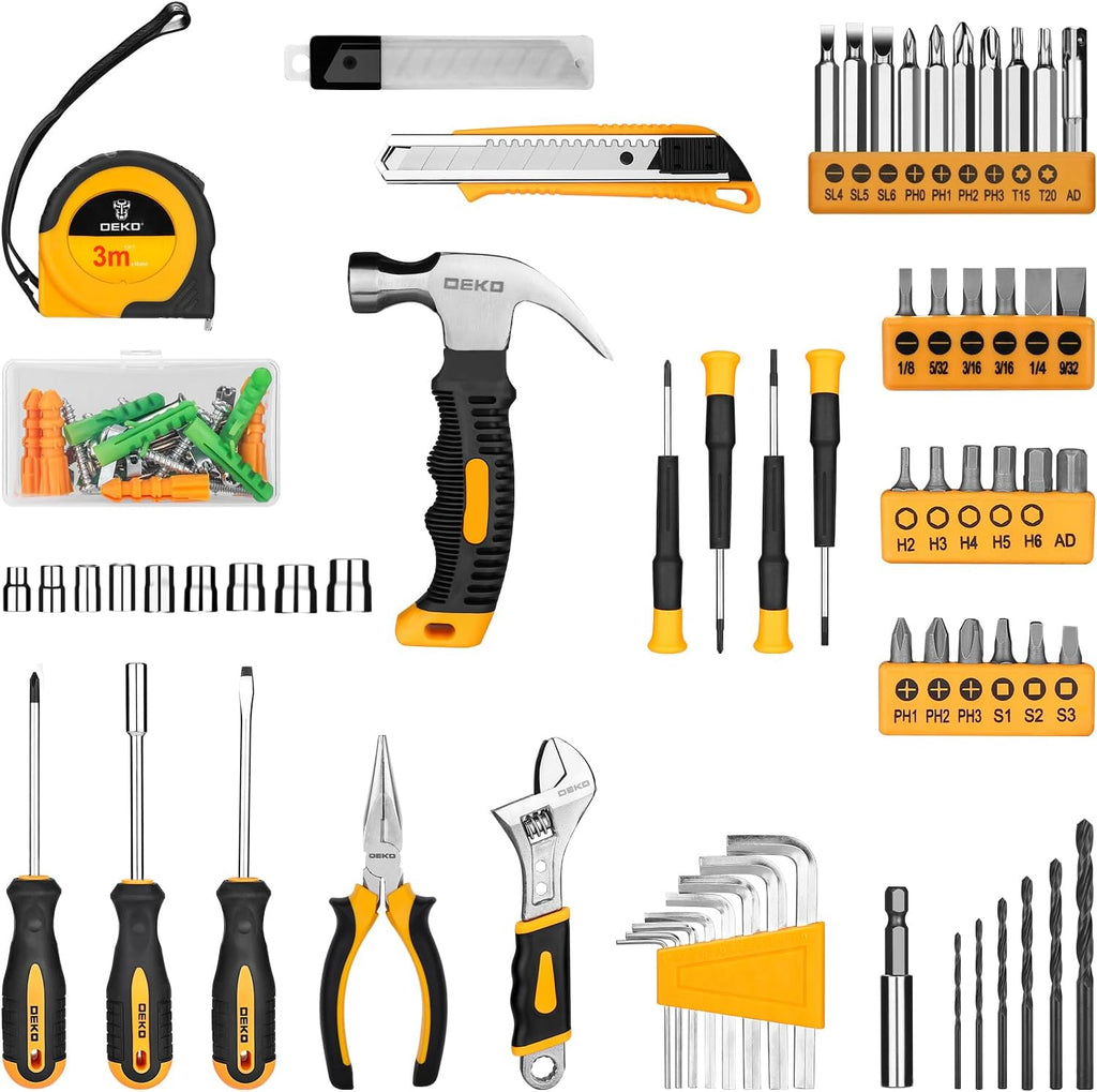 Tool Set：Tool Kit with 8V Cordless Drill,Tool Box with Drill,Hand Drill Set for Men & Women,Home Tool Kits for House Repair,Handyman,Diy 126 Piece