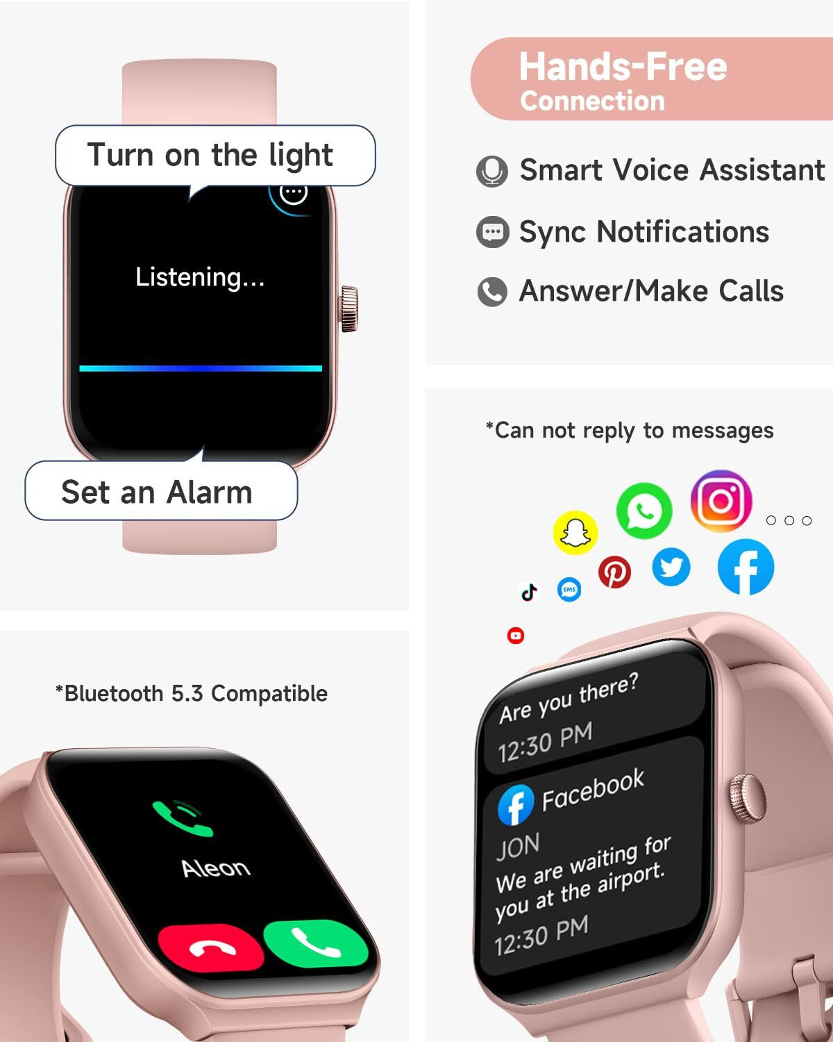 2025 Smart Watch for Men/Women, Waterproof Smartwatch Bluetooth Iphone Android