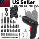 3.6V Cordless Electric Screwdriver Set USB Charging 3Nm Screw Gun with LED Light