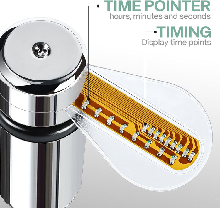 LED USB Clock Fan - Real Time Display, Perfect Gift for Men & Dads!