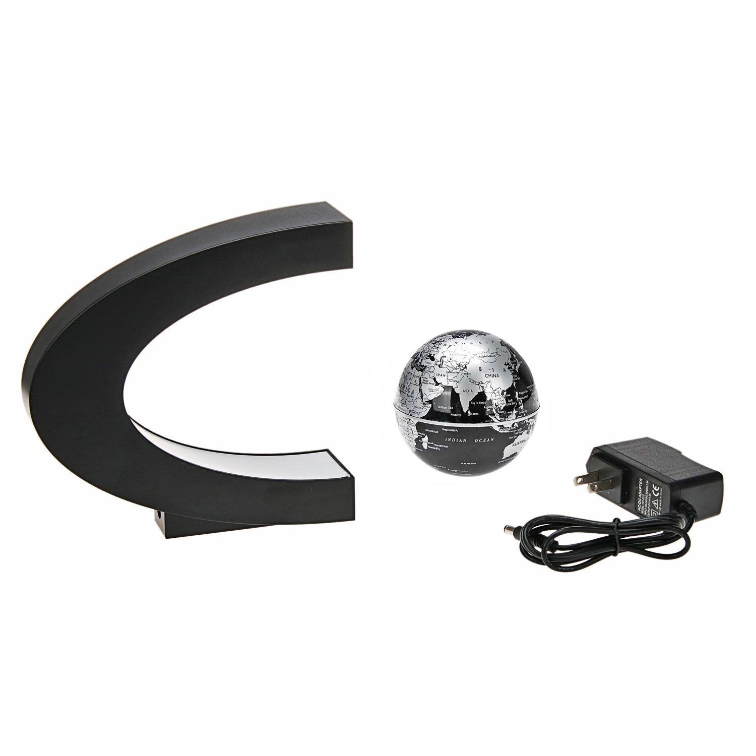 Perpetual Motion Floating Globe Home Office Desk Toy Decoration Rotating Magneti