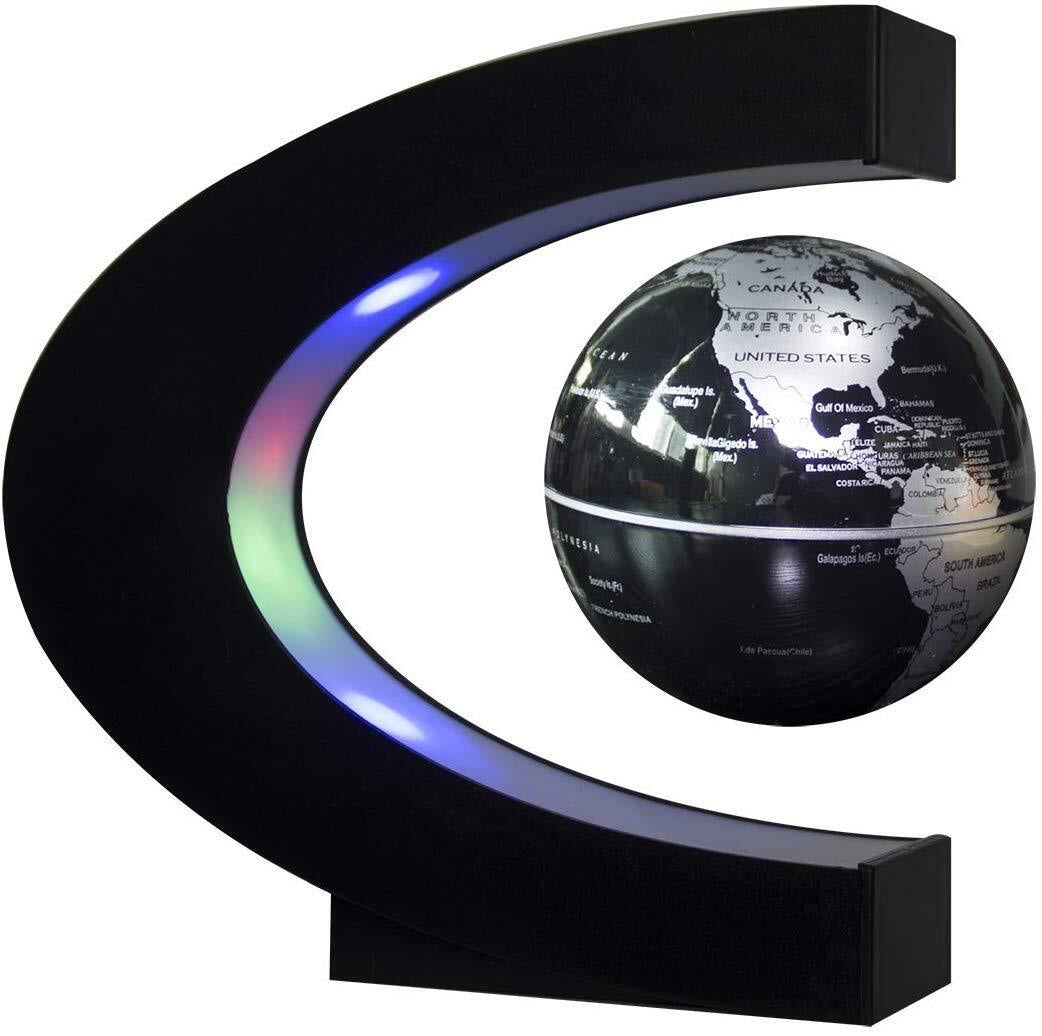 Perpetual Motion Floating Globe Home Office Desk Toy Decoration Rotating Magneti