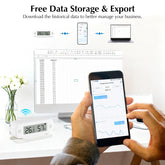 Wifi Thermometer, Humidity Meter with Smart Alert and Data Storage, Temperatu...