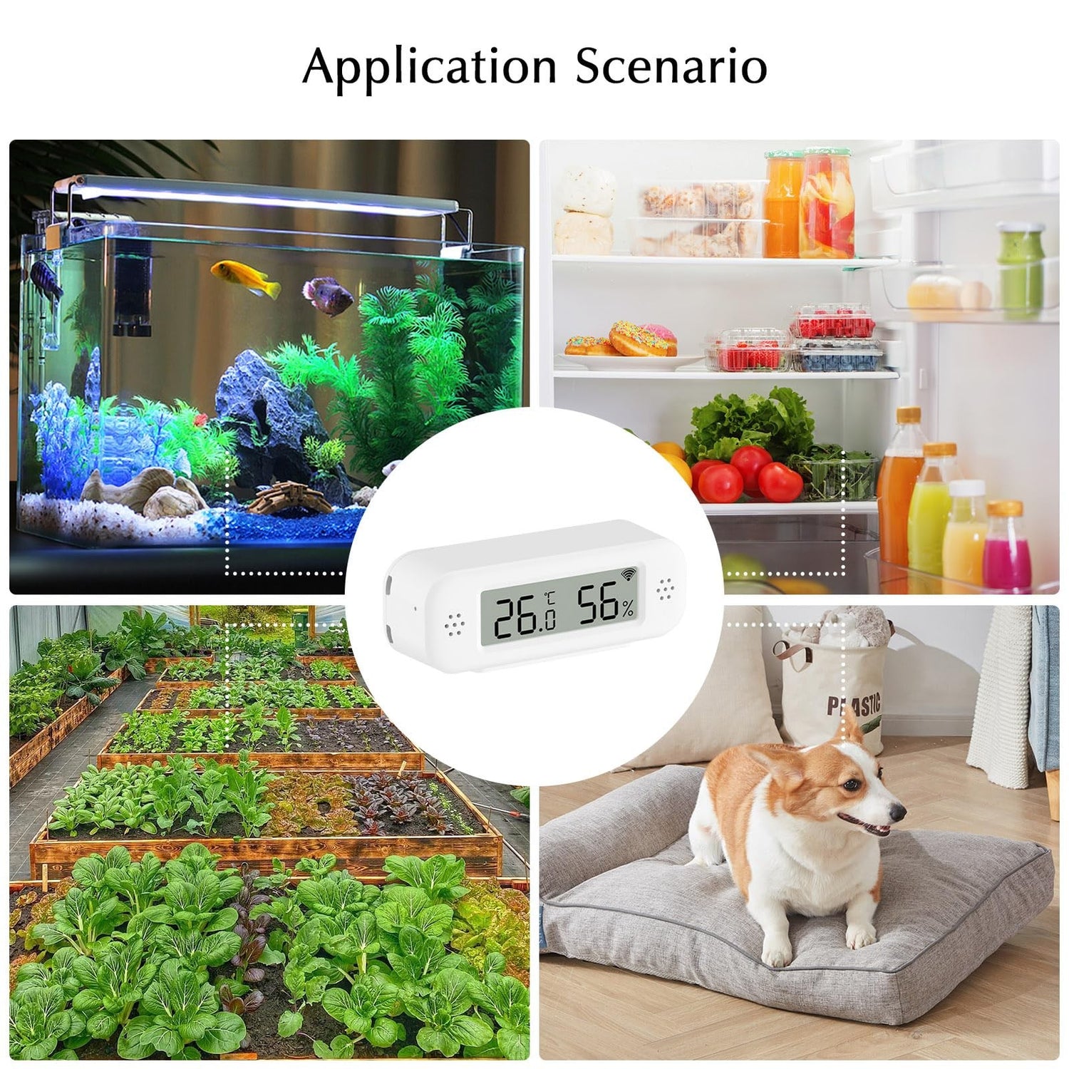 Wifi Thermometer, Humidity Meter with Smart Alert and Data Storage, Temperatu...