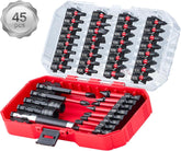 45-Piece Magnetic Screwdriver Bit Set, Black Finish, W/ Storage Case