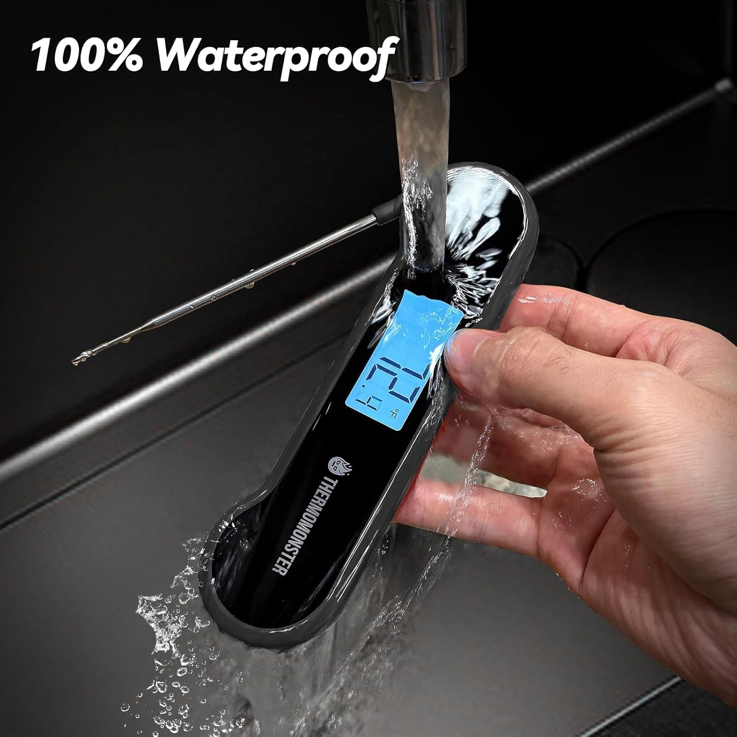 Instant Read Meat Thermometer Digital 0.5 Sec ±0.5℉ Waterproof BBQ Grill