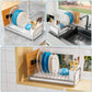 Dish Drying Rack for Small Kitchen Counter, 304 Stainless Steel Small Dish Ra...