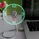 LED USB Clock Fan - Real Time Display, Perfect Gift for Men & Dads!