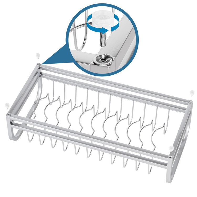 Dish Drying Rack for Small Kitchen Counter, 304 Stainless Steel Small Dish Ra...