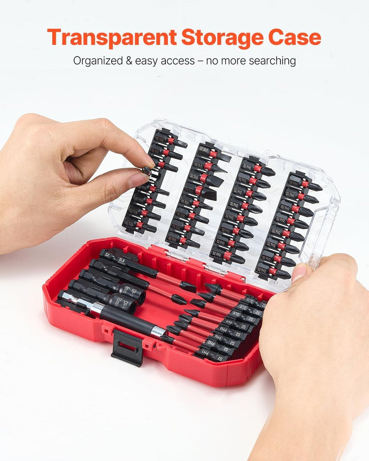 45-Piece Magnetic Screwdriver Bit Set, Black Finish, W/ Storage Case