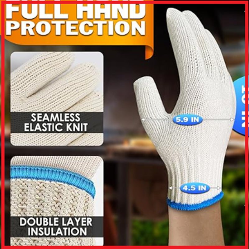 Heat Resistant Cooking Gloves - BBQ Kitchen Gloves Grill 932Â°F Heat Resistan.**