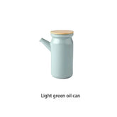 Ceramic Spice Rack Salt Shaker and Pepper Shaker Oil Bottle Set Kitchen Household Supplies for Spices Storage Jar with Cover