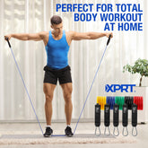 XPRT Fitness 11-Piece Resistance Bands Set 150LB - Ultimate Home Gym Kit