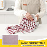 Cotton Dish Towels Cloths for Kitchen Drying Dishes, Lattice Terry Kitchen Towel
