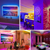 32FT LED Strip Lights Remote Control Bedroom Waterproof for Indoor Outdoor Use