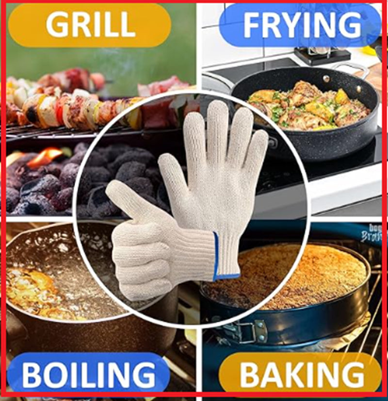 Heat Resistant Cooking Gloves - BBQ Kitchen Gloves Grill 932Â°F Heat Resistan.**