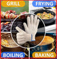 Heat Resistant Cooking Gloves - BBQ Kitchen Gloves Grill 932Â°F Heat Resistan.**