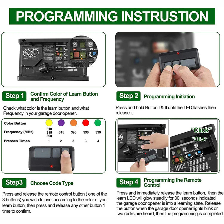 2 for Chamberlain Liftmaster Garage Door Opener Remote 893LM 953EV-P2 Learn