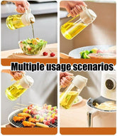 16Oz Olive Oil Dispenser Bottle 2 in 1 Sprayer Pourer Glass for Kitchen Cooking